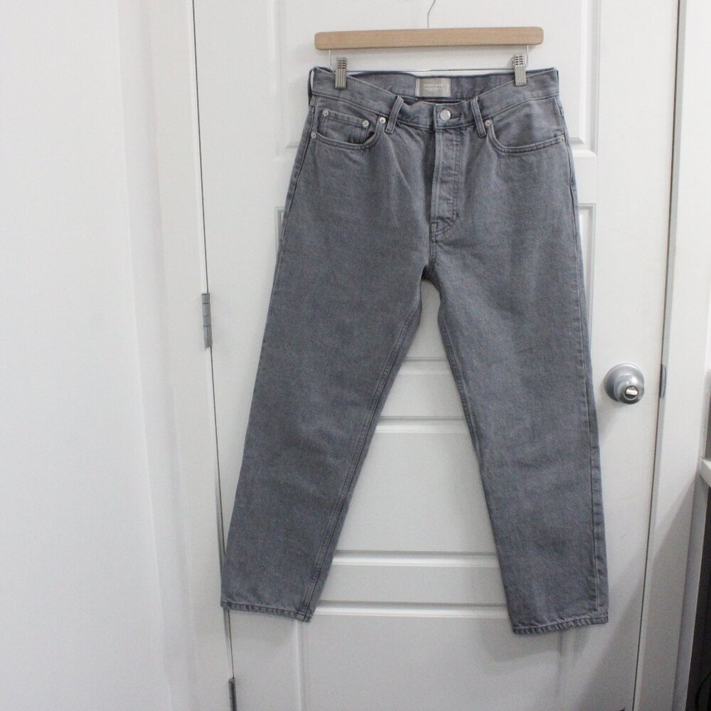 Everlane Relaxed Straight Gray Jeans Size 27 High Rise